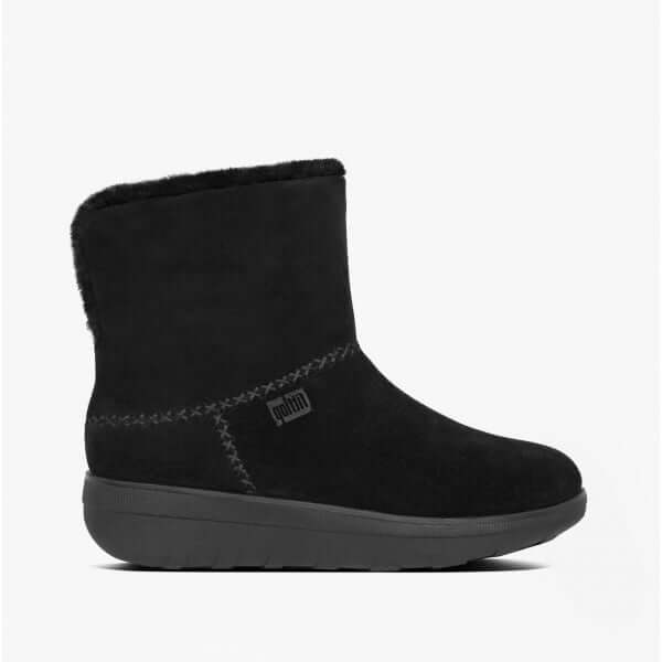 FitFlop MUKLUK SHORTY III Womens Suede Ankle Boots All Black Shuperb