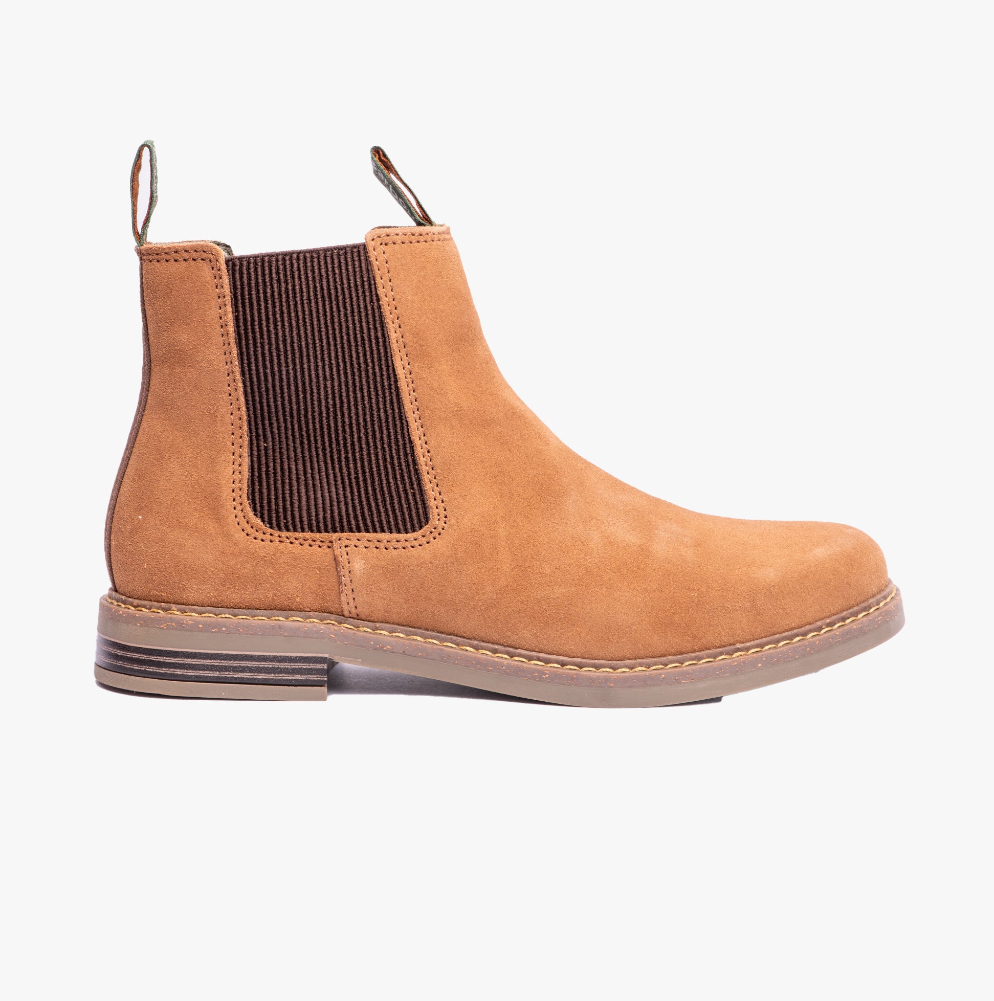 Barbour FARSLEY Mens Chelsea Boots Fawn Suede Shuperb