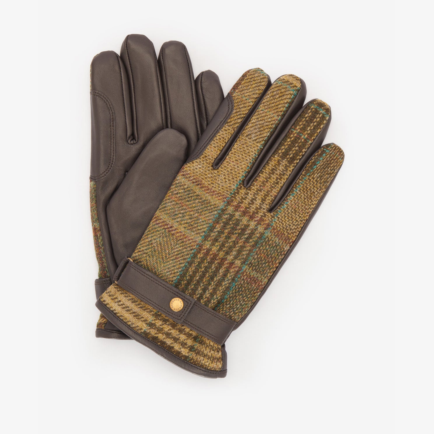 Barbour DEVERON TWEED GLOVE Mens Green Mix Shuperb