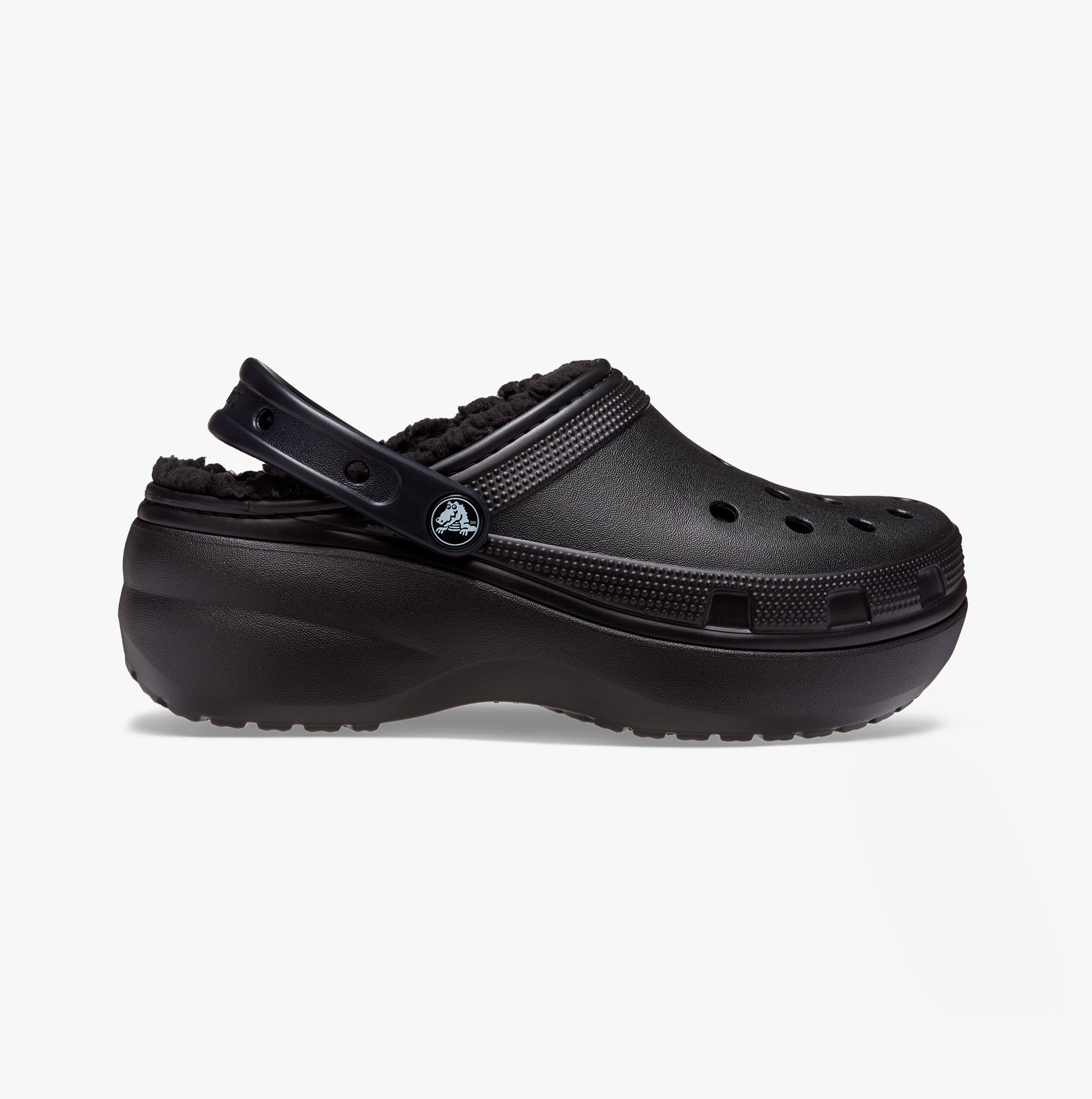 Black lined crocs hotsell