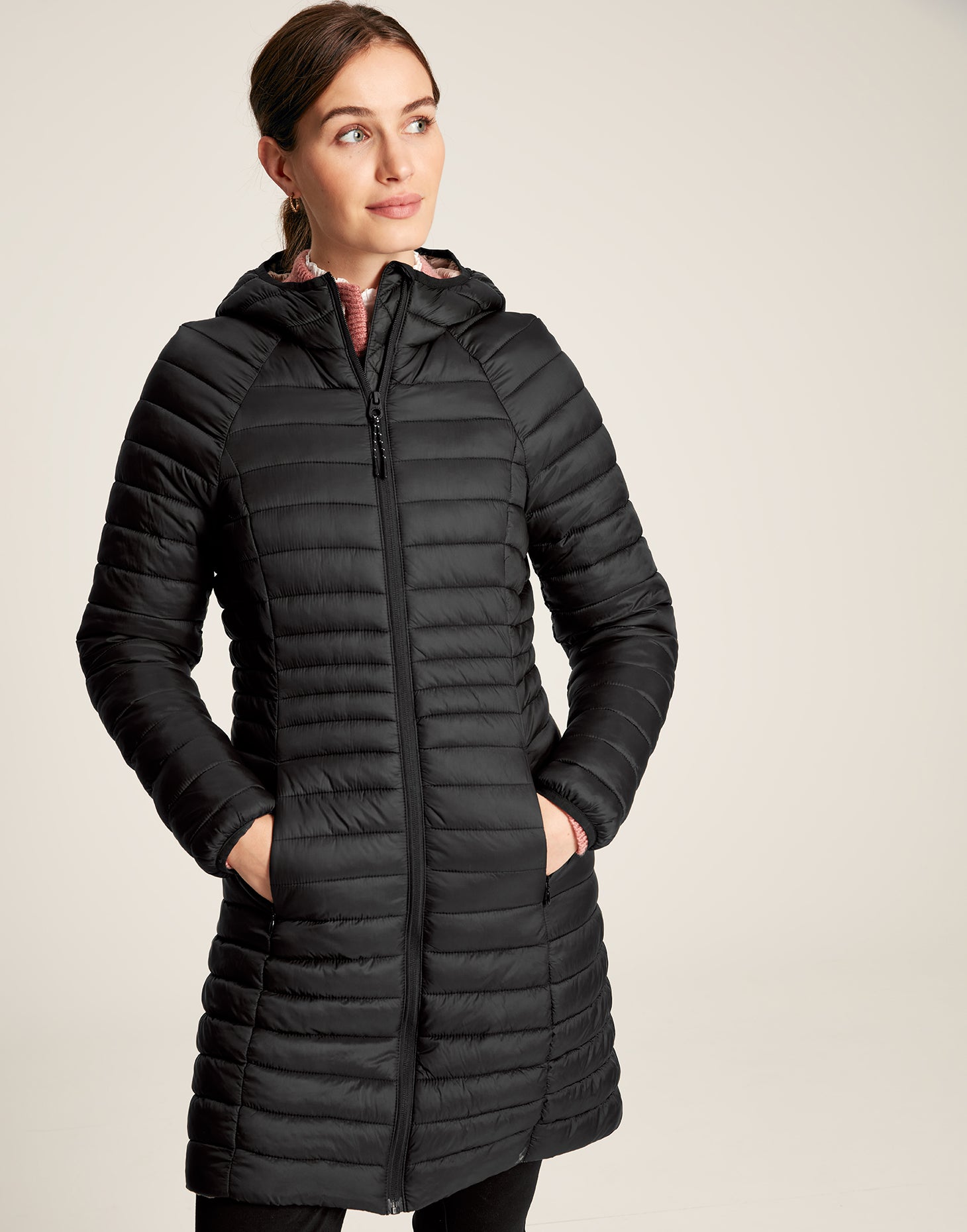 Joules BRAMLEY LONG Womens Jacket Black Shuperb