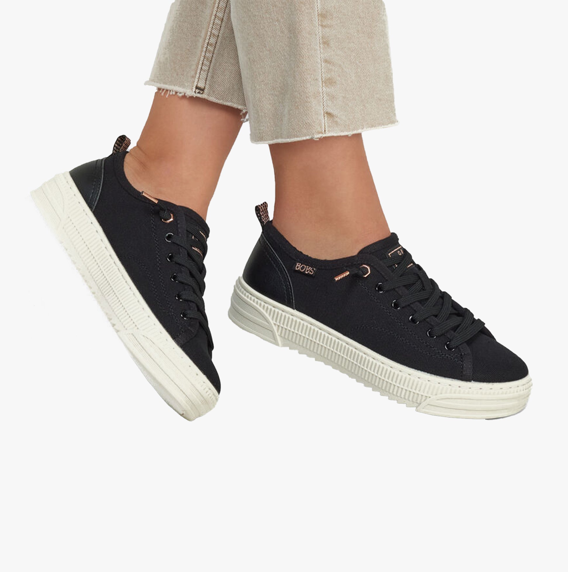 Black skechers canvas best sale