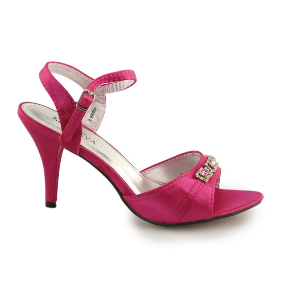 Shuperb H20054 Ladies Buckle Diamante Open Toe Stiletto Heels Pink - Shuperb