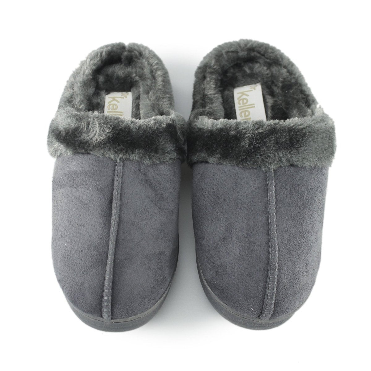 Dr Keller DECATOR Ladies Soft Mule Slippers Charcoal - Shuperb