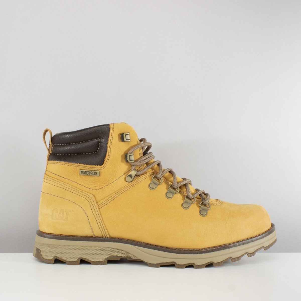 CAT SIRE Mens Nubuck Waterproof Boots Honey - Shuperb