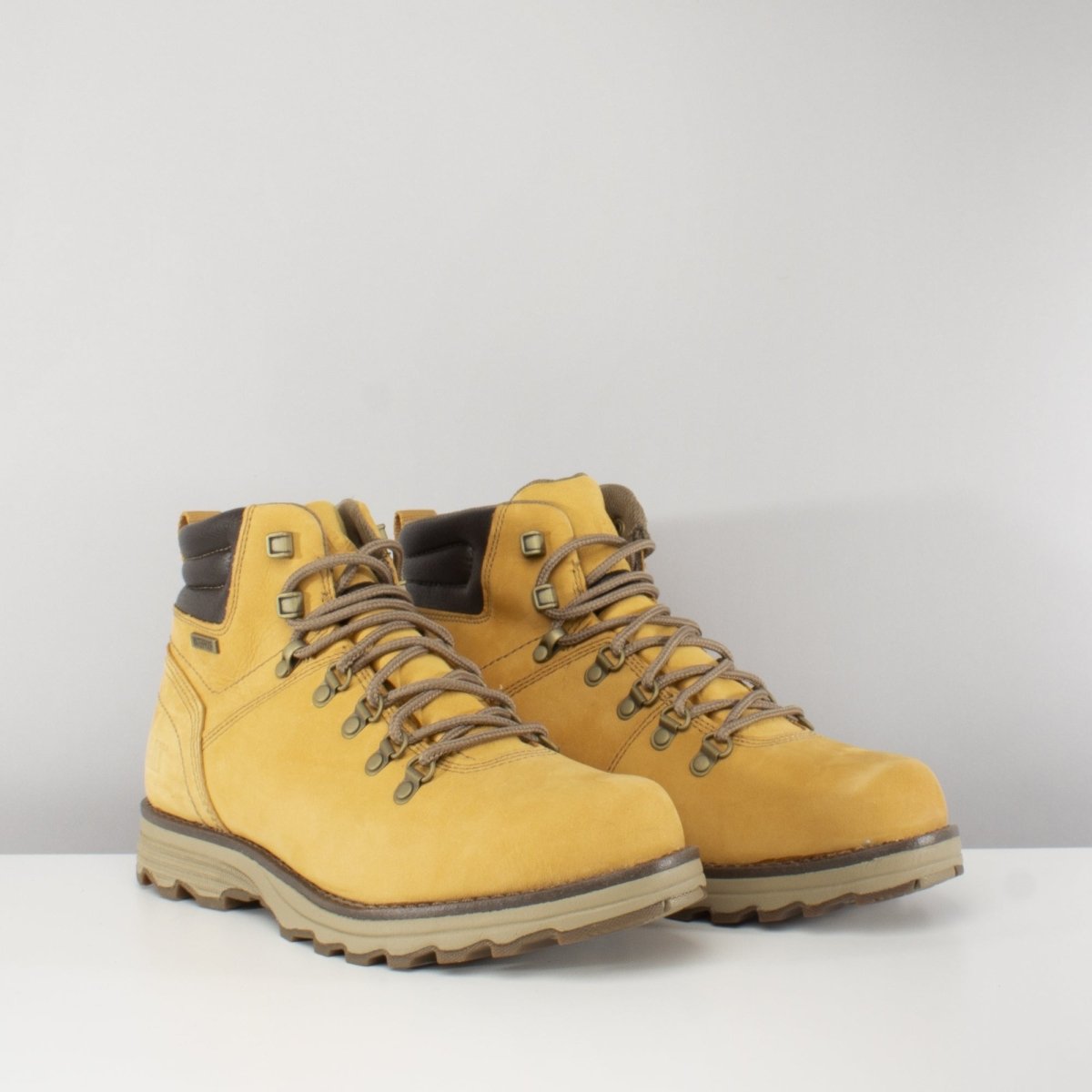 CAT SIRE Mens Nubuck Waterproof Boots Honey - Shuperb