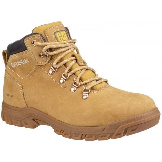 CAT MAE Ladies Leather Safety Boots Honey - Shuperb