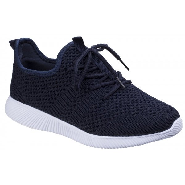 Divaz HEIDI Ladies Mesh Trainers Navy - Shuperb