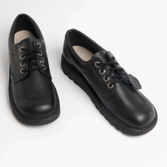 Kickers KICK LO Mens Leather Shoes Black - Shuperb