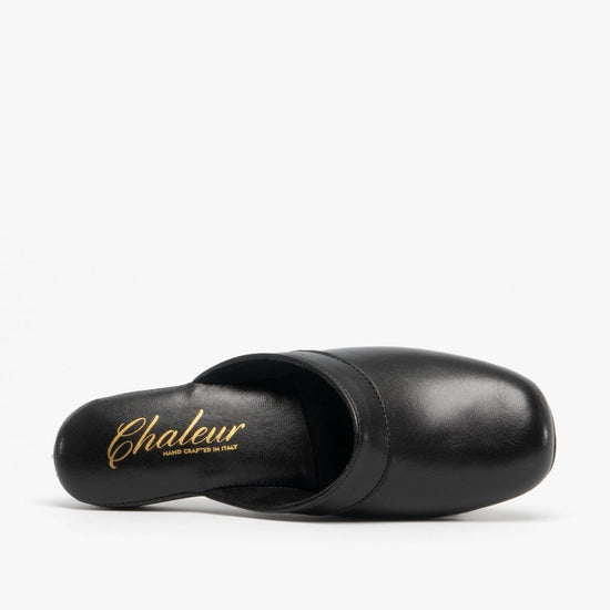 Chaleur FLORENCE Ladies Mule Slippers Black - Shuperb