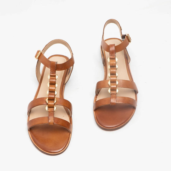 Hush Puppies LUCIA Ladies Leather Sandals Tan - Shuperb