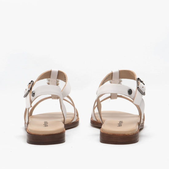 Hush Puppies LUCIA Ladies Leather Sandals White - Shuperb