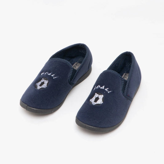 Zedzzz MIDFIELD Boys Full Slippers Navy - Shuperb