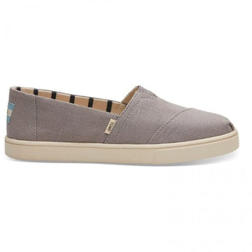 TOMS ALPARGATA Ladies Canvas Slip - On Shoes Grey - Shuperb