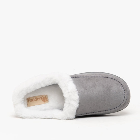 HOS Comfort APACHE Ladies Slip On Mules Grey - Shuperb