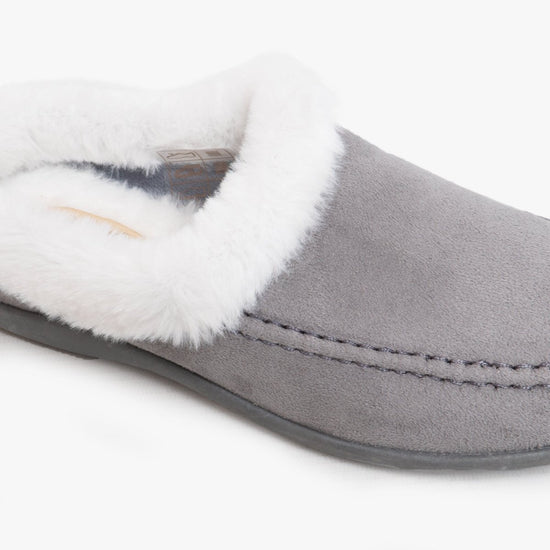 HOS Comfort APACHE Ladies Slip On Mules Grey - Shuperb