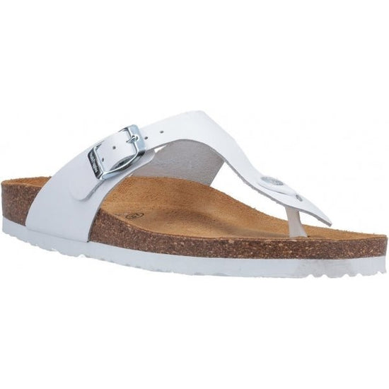 Hush Puppies KAYLA Ladies Leather Toe Post Sandals White - Shuperb