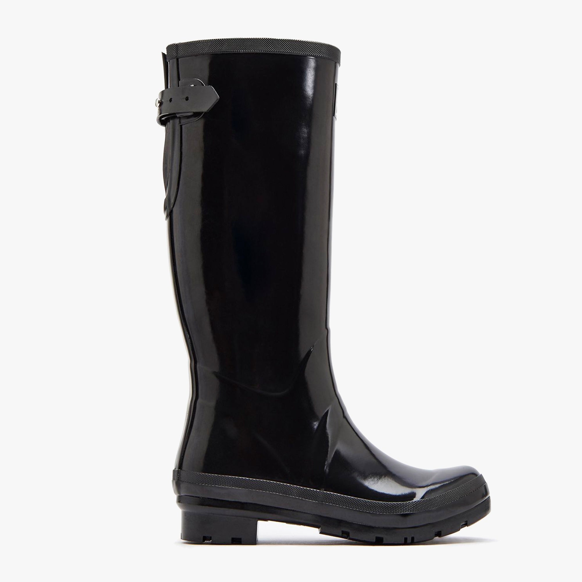 Joules FIELD WELLY GLOSS Womens Rubber Tall Wellies Black Shuperb