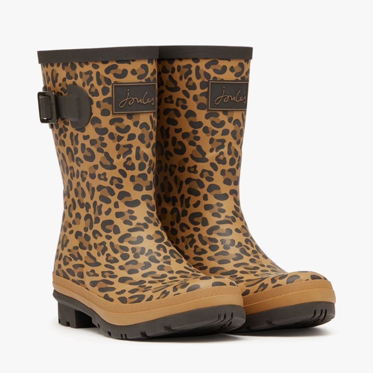 Joules MOLLY WELLY Ladies Rubber Wellies Tan Leopard - Shuperb