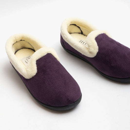 HOS Comfort REYNA Ladies Full Slippers Purple - Shuperb