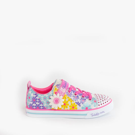 Skechers Twinkle Toes SPARKLE LITE SUPER BLOOMS Girls Trainers WMLT - Shuperb