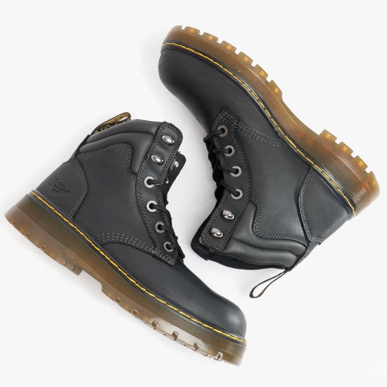 Dr Martens BRACE Unisex Leather Safety Boots Black - Shuperb