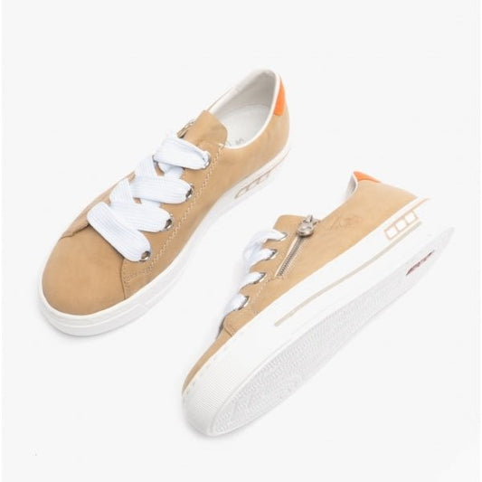 Rieker L88A0 - 62 Ladies Casual Trainers Nude - Shuperb