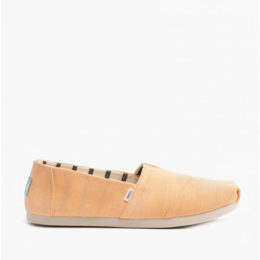 TOMS ALPARGATA Ladies Canvas Espadrille Shoes Light Orange - Shuperb