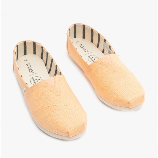 ALPARGATA Ladies Canvas Espadrille Shoes Light Orange UK 4