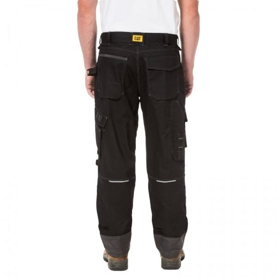 CAT H2O DEFENDER Mens Cotton/Polyester Work Trousers Black - Shuperb