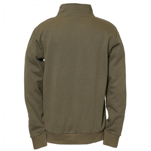 CAT AG 1/4 ZIP Mens Cotton Pull Over Jumper Khaki - Shuperb