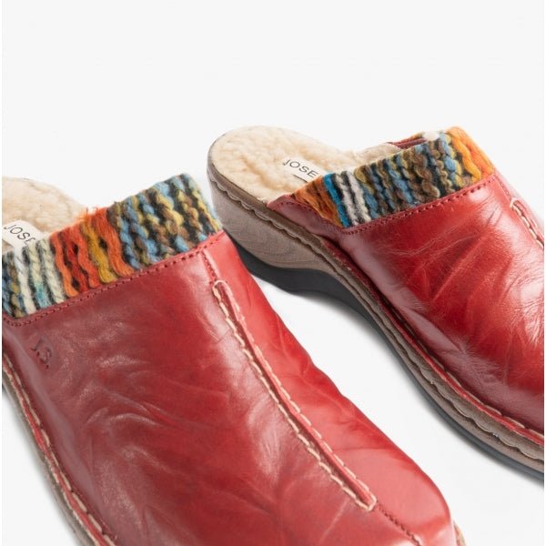 Josef Seibel CATALONIA 59 Ladies Leather Mule Clogs Hibiscus/Multi - Shuperb