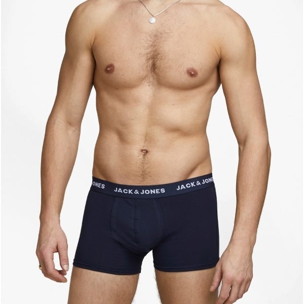 Jack & Jones BASIC PLAIN TRUNKS Mens Cotton 5 Pack Underwear Multi - Shuperb