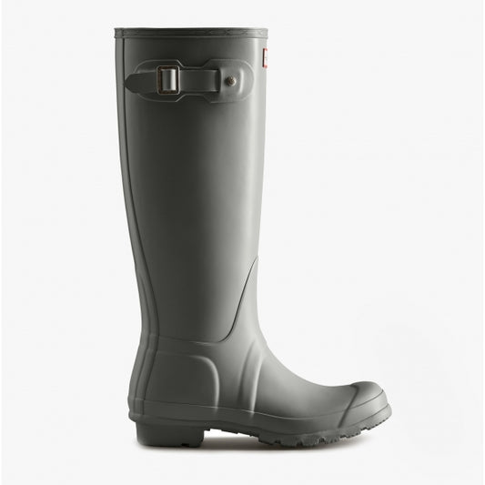 Hunter ORIGINAL TALL Ladies Rubber Wellington Boots Tundra Grey - Shuperb