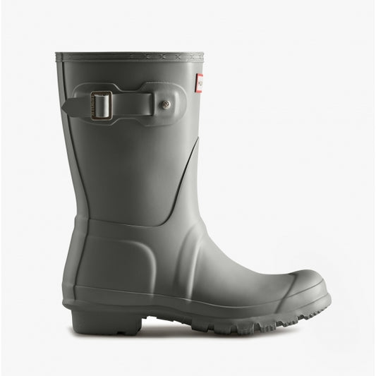 Hunter ORIGINAL SHORT Ladies Rubber Wellington Boots Tundra Grey - Shuperb