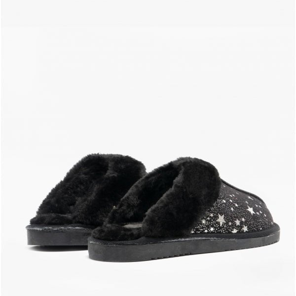 Jo & Joe TIGGI Ladies Mule Slippers Black - Shuperb