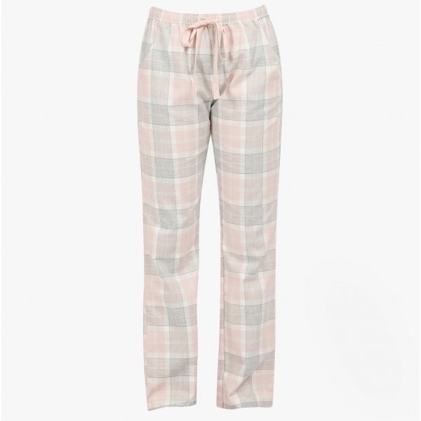 Barbour NANCY Ladies Cotton Pyjama Bottoms Pink Tartan - Shuperb