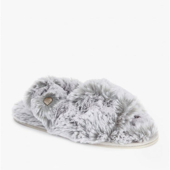 Bedroom Athletics CAMILA Ladies Faux Fur Slingback Slippers Arctic Hare - Shuperb