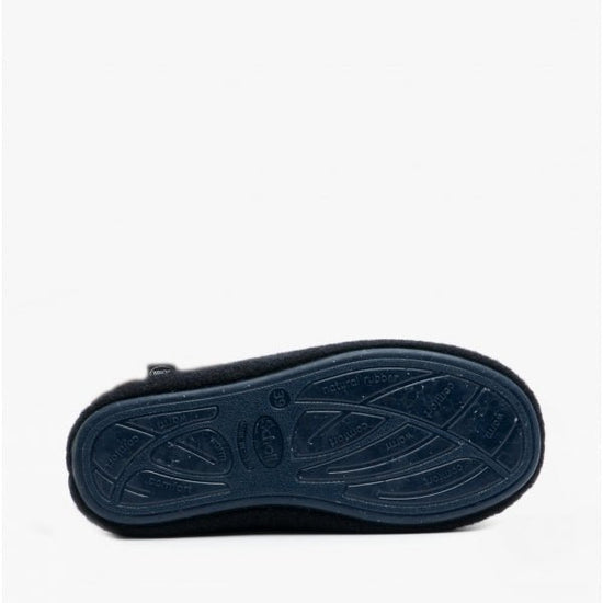 Scholl RACHELE Ladies Mule Slippers Navy Blue - Shuperb