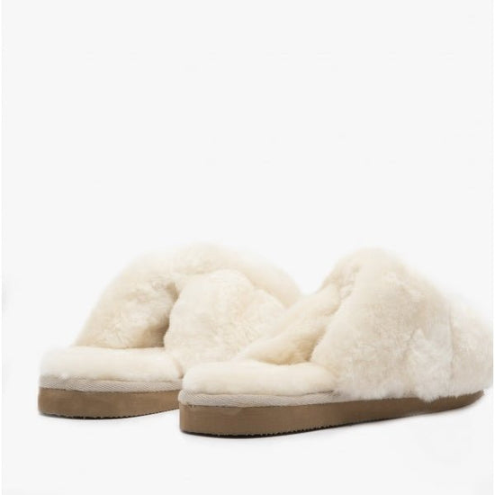 Shepherd LOVISA Ladies Sheepskin Mule Slippers Creme - Shuperb