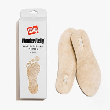 FitFlop WONDERWELLY INSOLES Ladies Sheepskin Luxe Shearling Insoles Cream - Shuperb