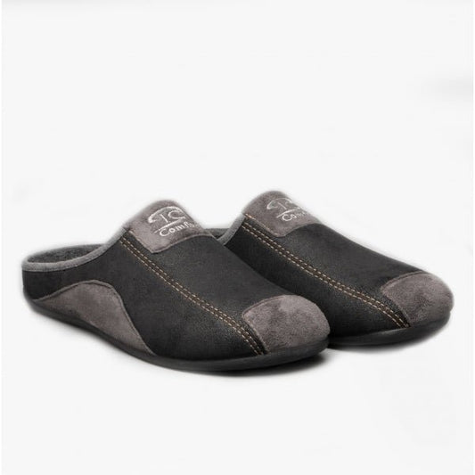 Cotswold WESTWELL Mens Mule Slippers Black - Shuperb