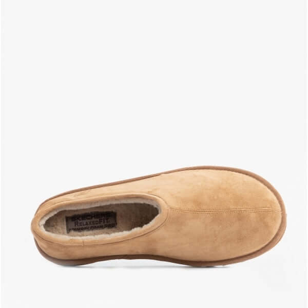 Skechers RENTEN LEMATO Mens Mule Slippers Tan - Shuperb