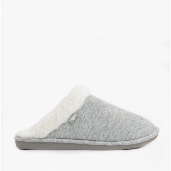 Rocket Dog ROSIE SKIRBALL Ladies Jersey Mule Slippers Light Grey - Shuperb