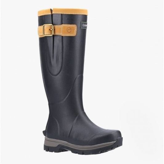 Cotswold STRATUS Unisex Rubber Wellington Boots Black - Shuperb