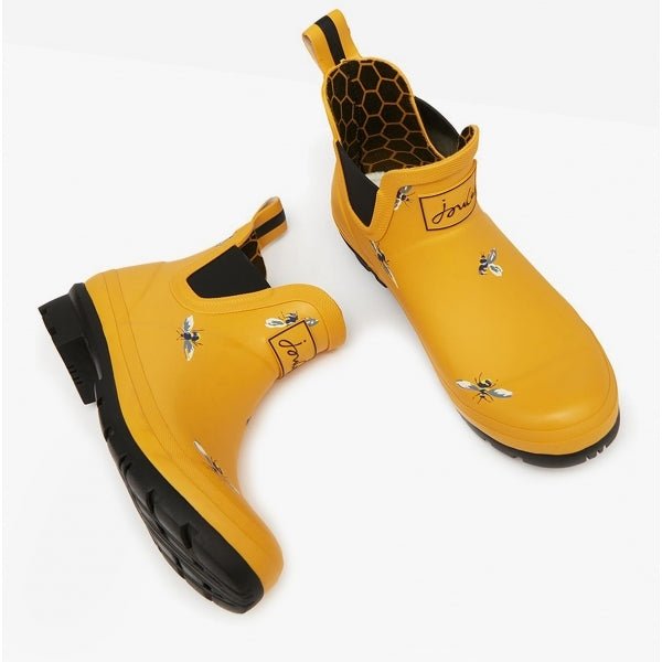 Joules WELLIBOB Ladies Rubber Wellies Yellow Bees - Shuperb