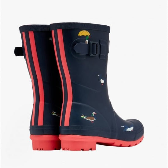 Joules MOLLY WELLY Ladies Rubber Wellies Navy Ducks - Shuperb