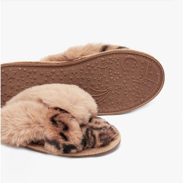 Joules MABELLE Ladies Slider Slippers Leopard - Shuperb