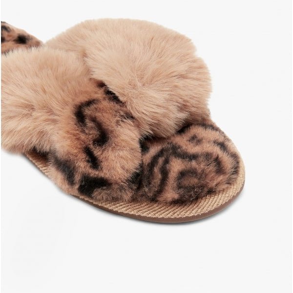 Joules MABELLE Ladies Slider Slippers Leopard - Shuperb