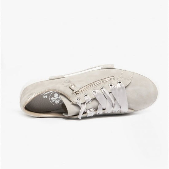 Rieker N49C2 - 40 Ladies Casual Platform Trainers Grey - Shuperb